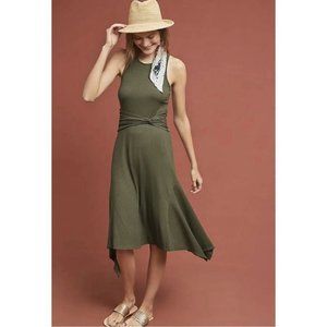 Anthropologie Modal Tank Midi Dress (Sz XS) Kingslover Ribbed Knit Handkerchief